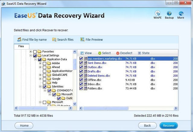 deleted email recovery