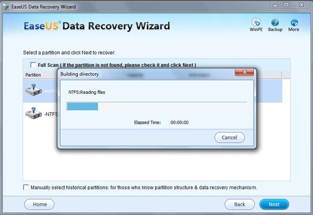 search deleted or lost partition