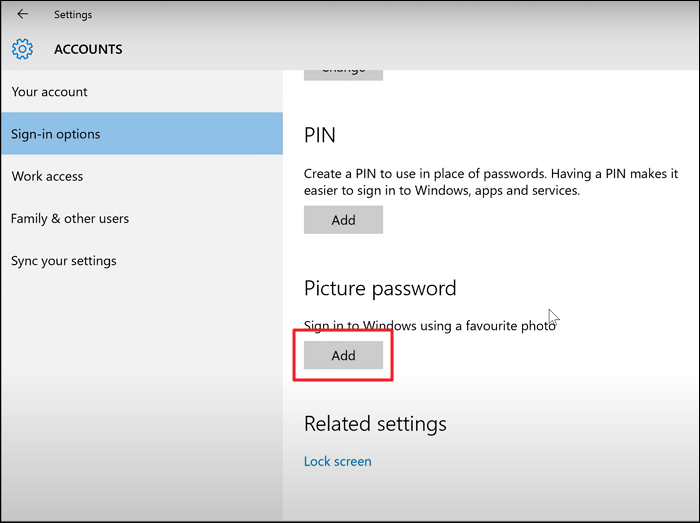 add a sign in option