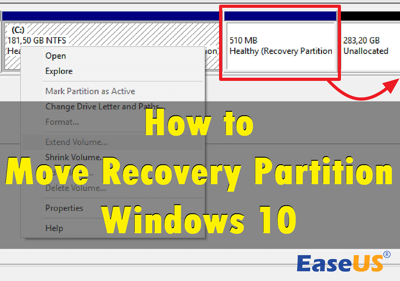 How To Move Recovery Partition Windows Without Losing Data