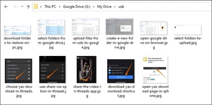 select folders to copy to sync folder