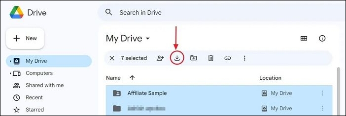 download all the files in zip format