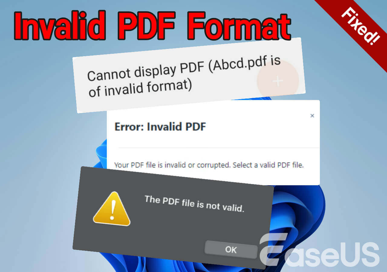 Ways To Fix Invalid Pdf Format Error