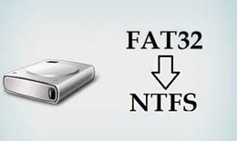 convert fat to ntfs