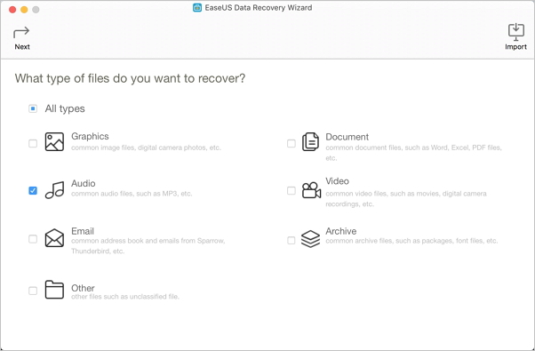 Select File Types