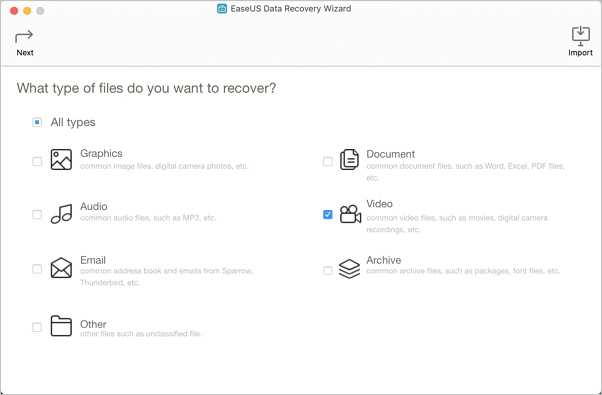 Select File Types