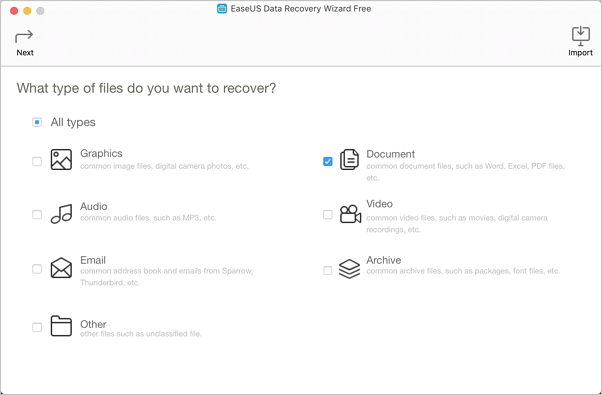 Select File Types