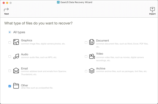 Select File Types