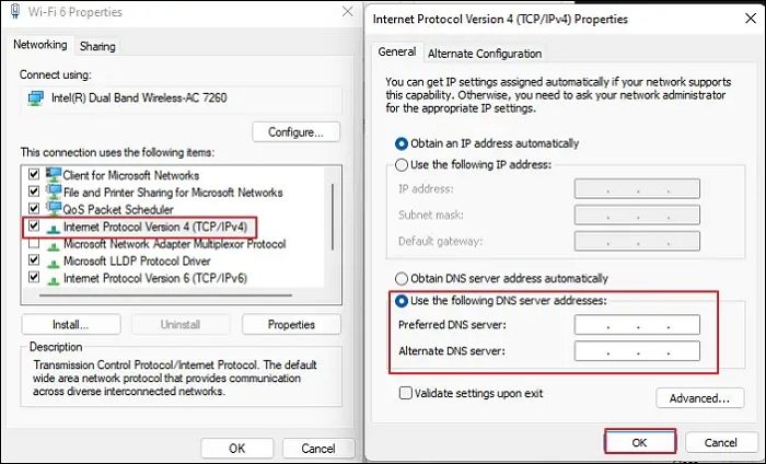 Change DNS Server in Wifi 