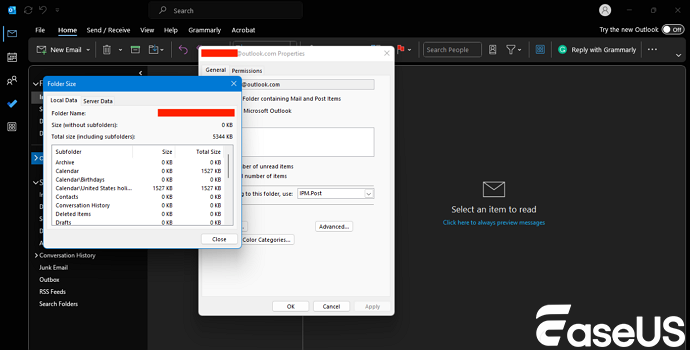 data file properties