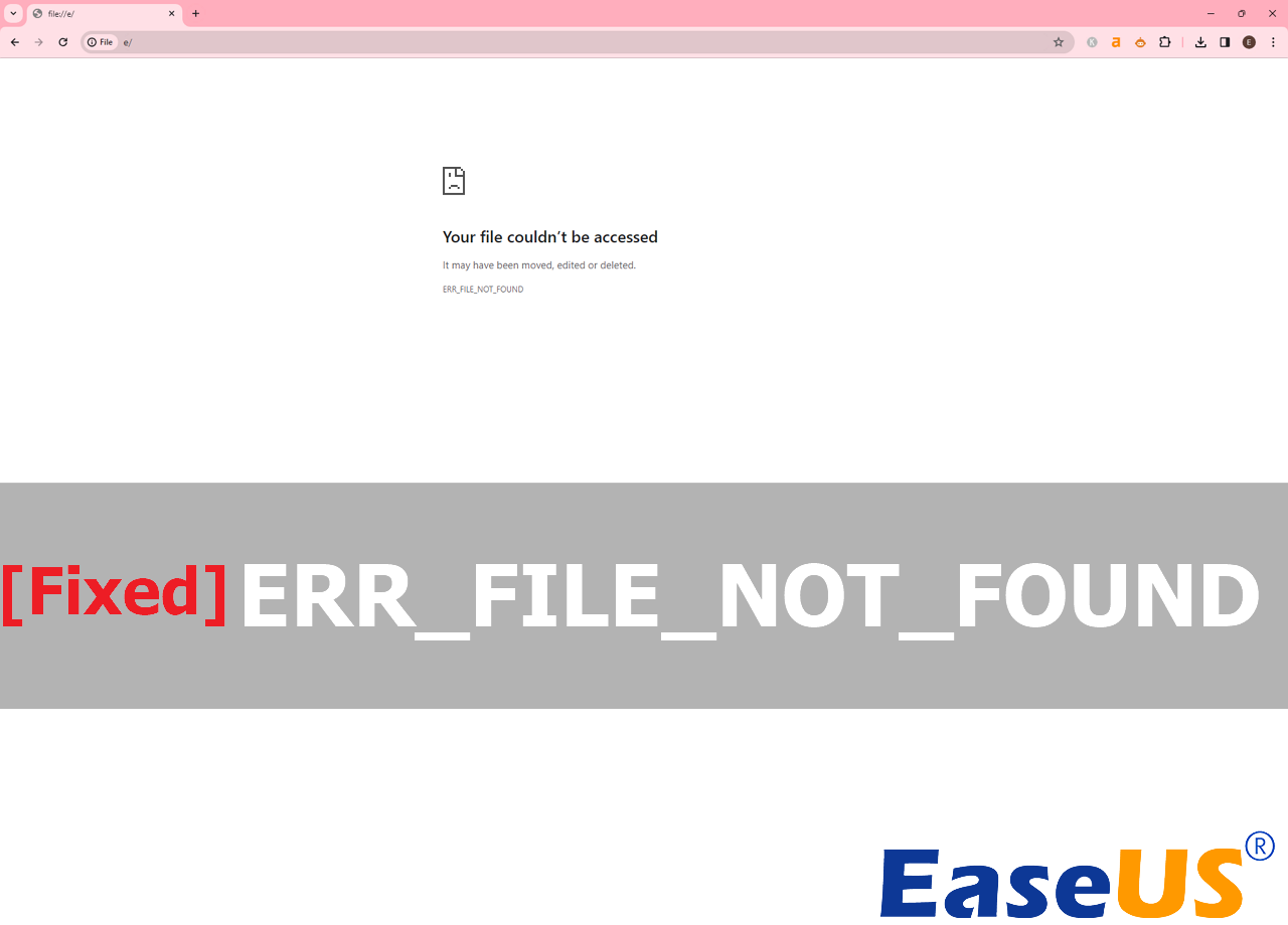 Solve ERR_FILE_NOT_FOUND Error | Google Chrome Error