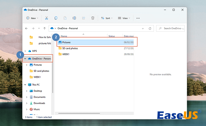 find Pictures folder in OneDrive