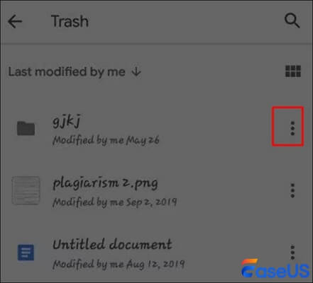 Hit the three vertical dots