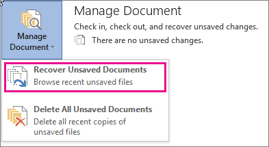 recover unsaved Word