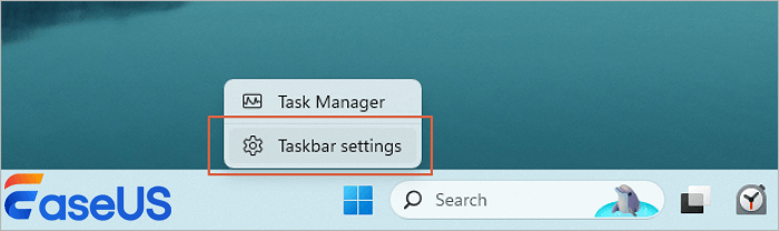 open Taskbar settings