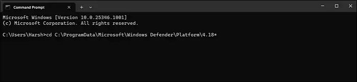 Go to Windows Defender Folder