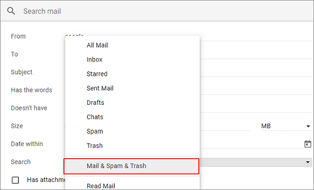 how to recover deleted trash messages in gmail