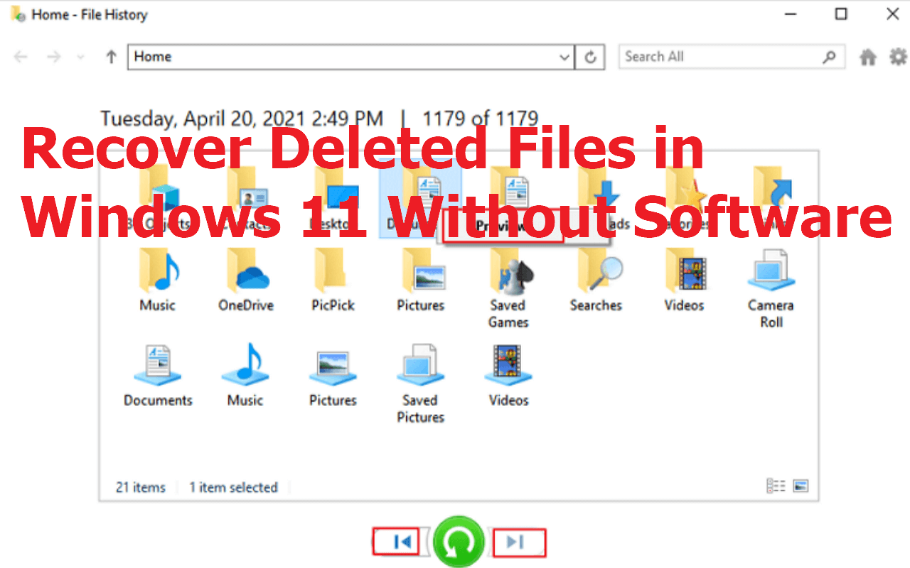 Recover Deleted Files In Windows Without Software Ways