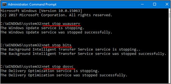 reset windows update components in cmd