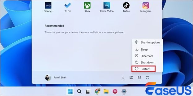 Restart your Windows PC