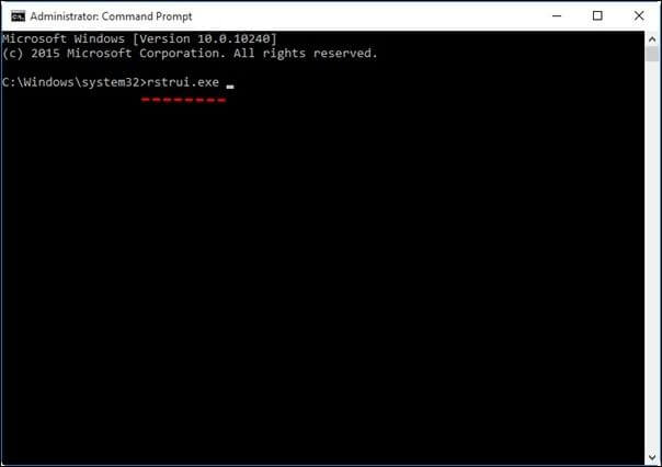 Restore computer to earlier date using CMD