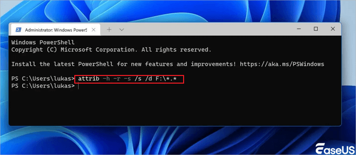 command to recover the deleted files