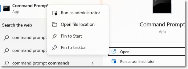 Opt for run as administrator option