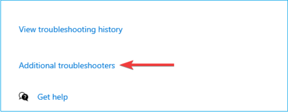 select addtional troubleshooters