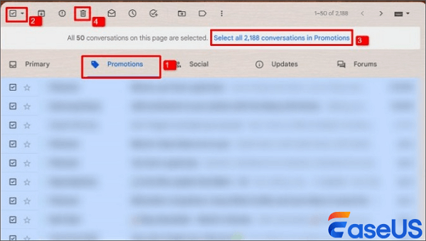 select all in promotions option