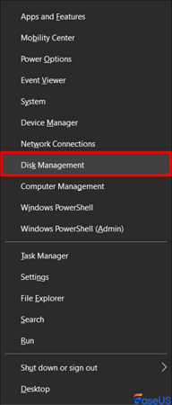 Sеlеct management disk