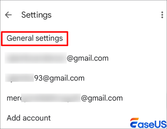 select general settings