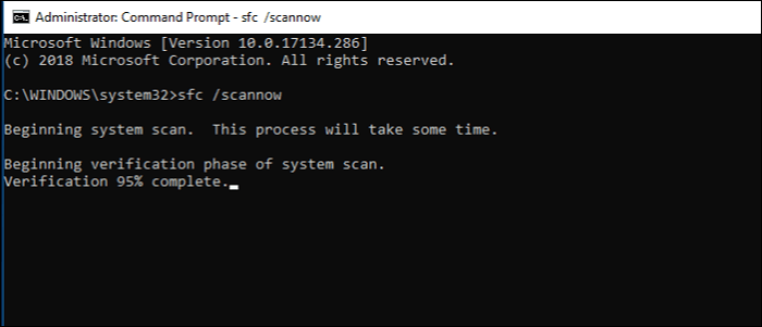 Type the sfc scannow command 