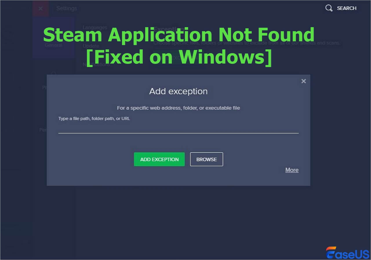 Steam Application Not Found [Fixed on Windows]