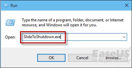 Slide to shut down your Windows 10 PC