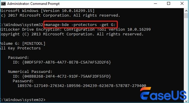 Type the command in command prompt