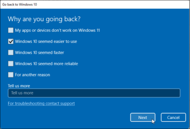 why you want to downgrade back to Windows 10