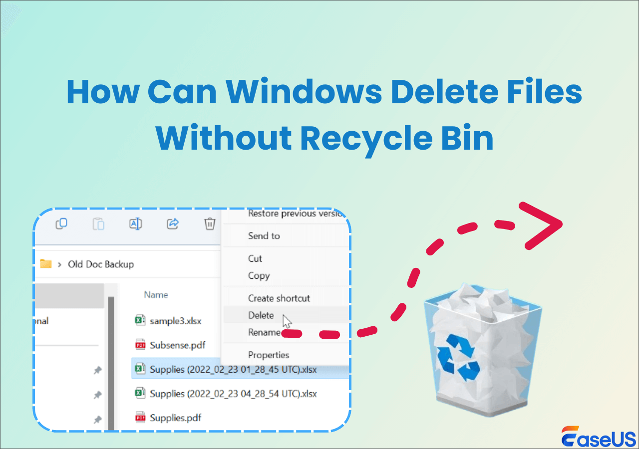 How Can Windows Delete Files Without Recycle Bin🗑️