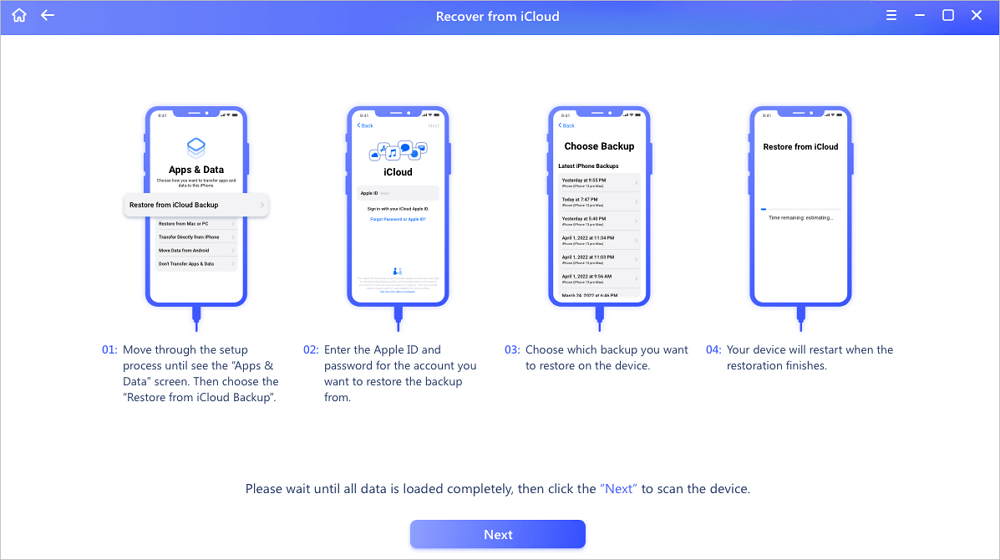 Recover Data from iCloud4