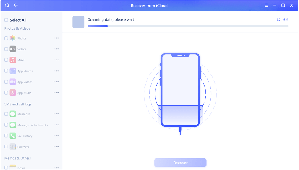 Recover Data from iCloud7