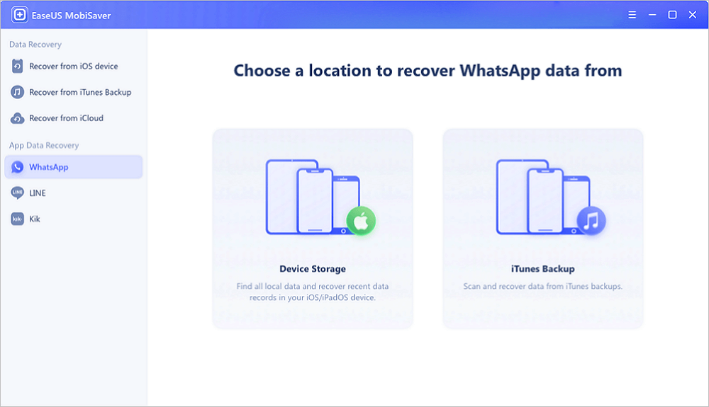 Recover WhatsApp Data from iPhone1