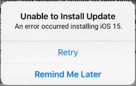 ios 15.5 won t install