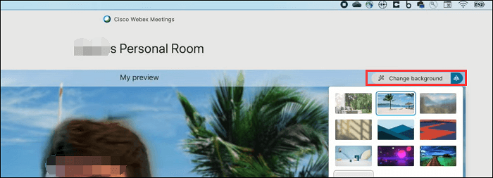 virtual background webex