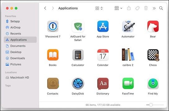 applications folder on Mac