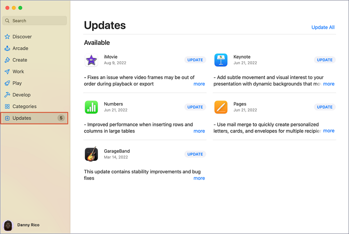 Update macOS Apps