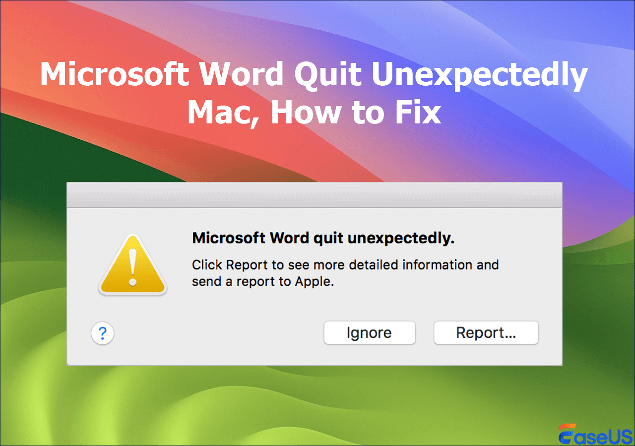 Microsoft Word Quit Unexpectedly Mac, How To Fix