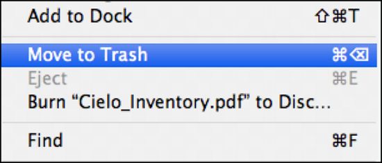 Move to Trash to Delete Downloads