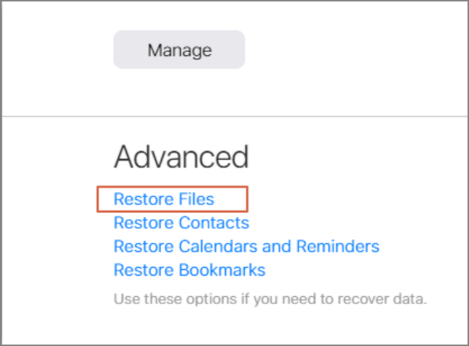 icloud recover deleted files