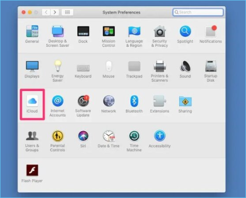 preferenze di sistema icloud