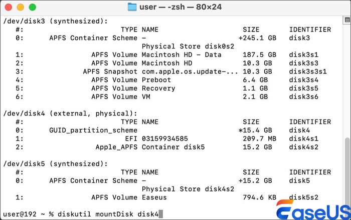 type Terminal command