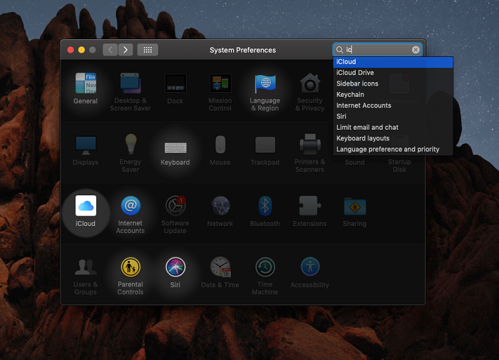 unhide files in icloud step 1